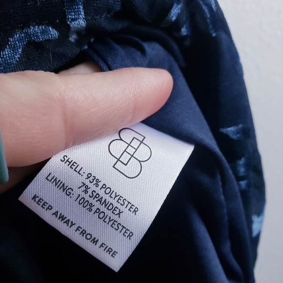 Baltic Born Penelope Midnight Blue Velvet Floral Long Sleeve Dress Maxi - Picture 10 of 10